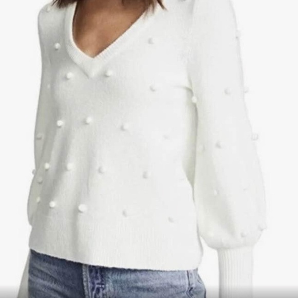 Madewell Bobble V-neck Sweater - Picture 2 of 3